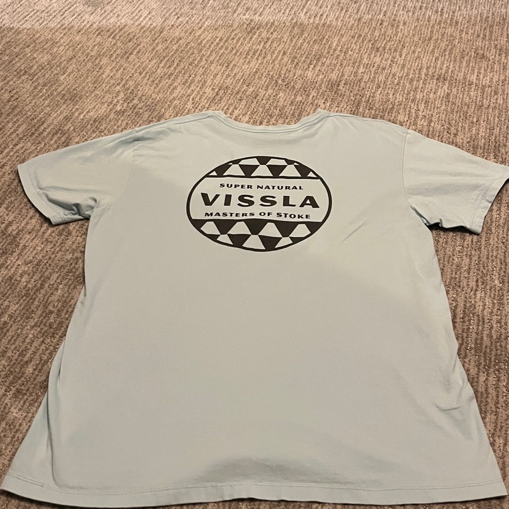 VISSLA Men's Pale Blue Pocket Tee size large - Picture 4 of 6